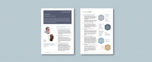 Word service description brochure template for executive career strategy firm​. Client: Directioneering
