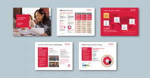 InDesign to PowerPoint presentation template for electronics company. Client: Ricoh