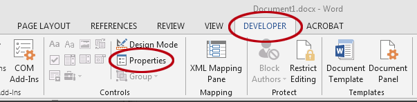 How to change the date format in Word. The Developer tab.