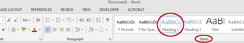 How to change text styles in Word. The Styles gallery.