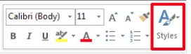 Make the most out of Word's Mini Toolbar. The Styles button.