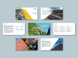 New Hope Group InDesign to PowerPoint presentation template for coal producer