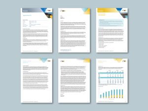 InDesign to Word briefing, letterhead, and media release templates for New Hope Group mining company