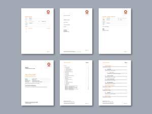 Origin Energy Word agenda, letterhead, file note, and report templates for energy retailer