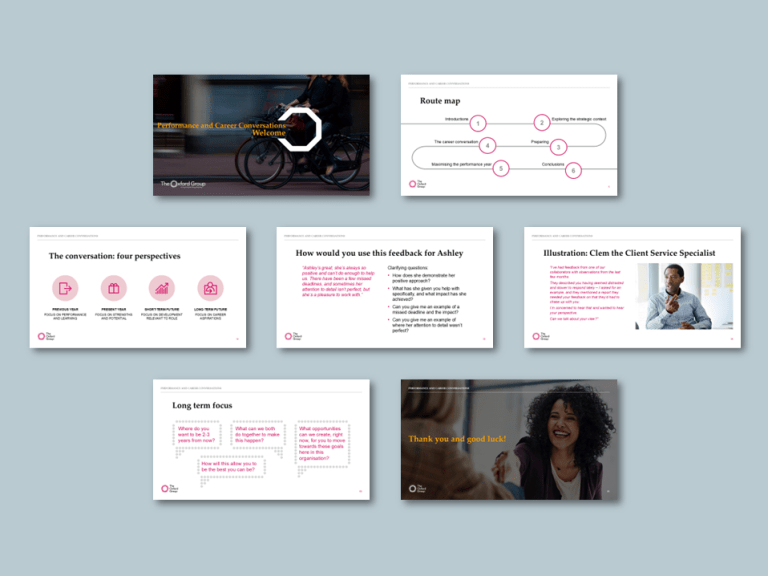 The Oxford Group PowerPoint workshop presentation template deck for not-for-profit education provider