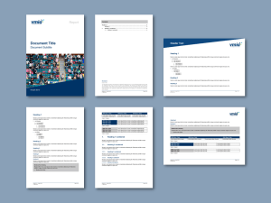 VMIA Word report template with landscape page inserts for insurance authority