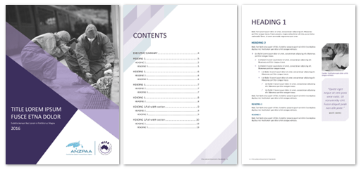 ANZPAA Word report template