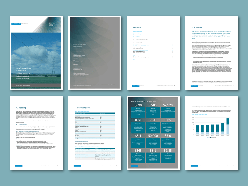 Marsden Jacob Word report template for economic advisory consultants